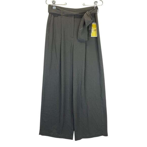 Michael Kors High Rise belted Wide Leg pants black - 2P - Picture 1 of 11
